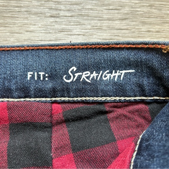 Eddie Bauer Flannel Lined Dark Wash Straight Denim Mens Blue Jeans 32x30 - Picture 8 of 14